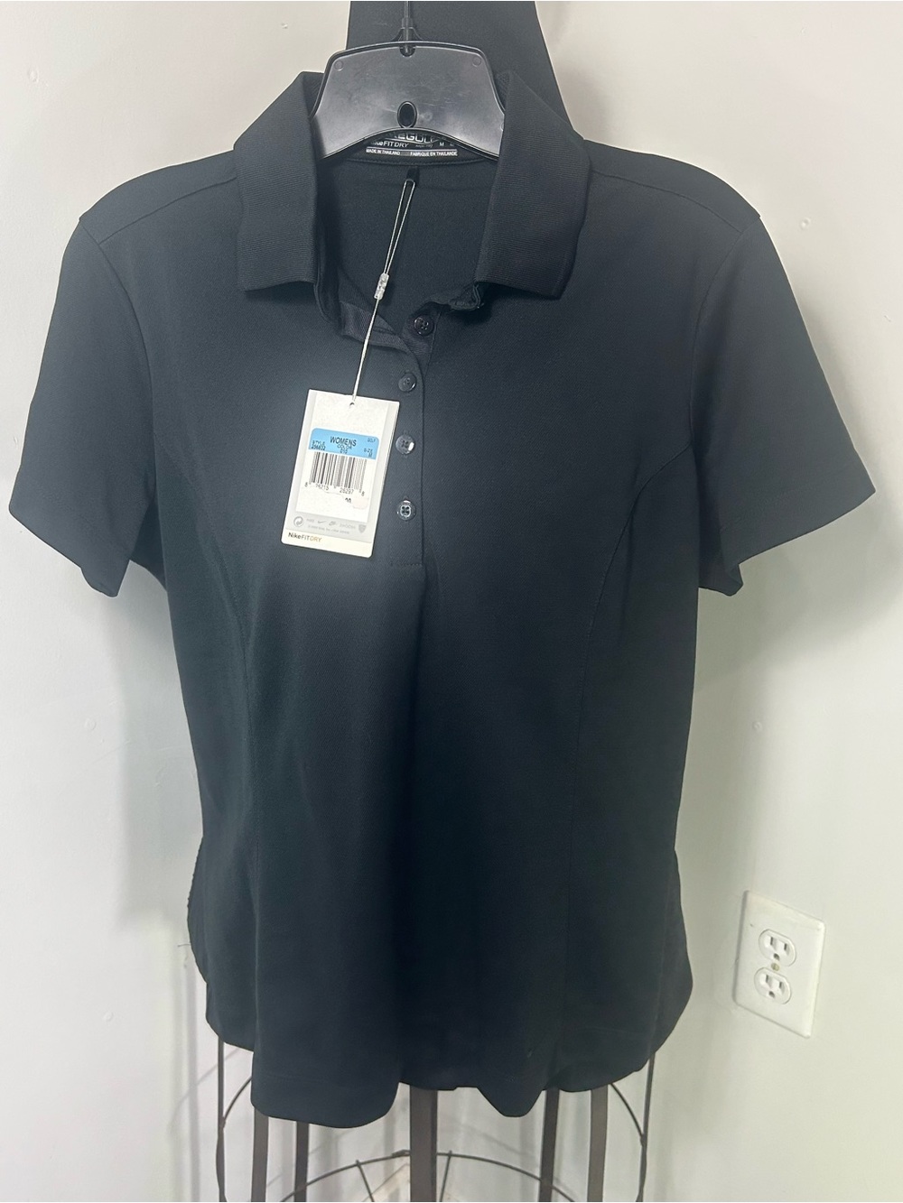 Nike Women's Black Polo Shirt Dry Fit